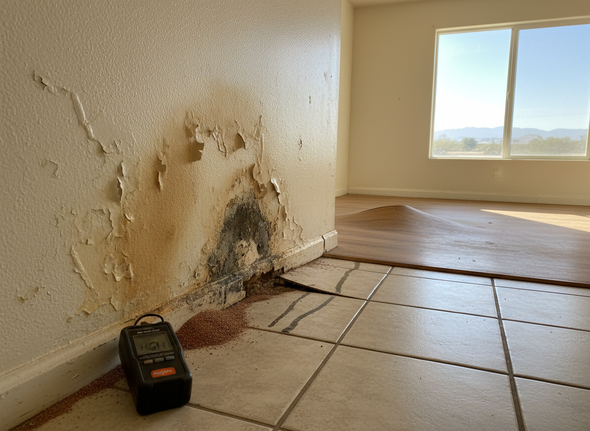 Signs of Hidden Water Damage in a Slab Home